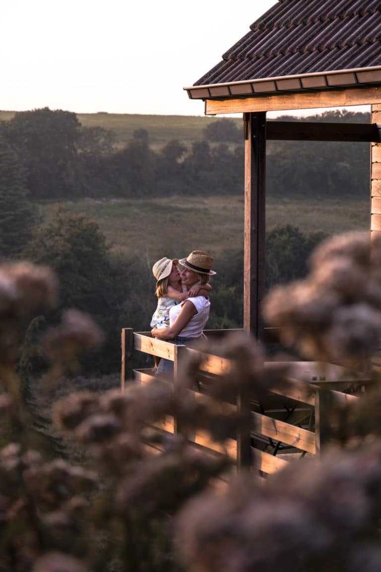 galerie vue terrasse bois location chalet maison baie de somme scaled